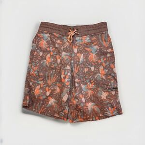 Howler Brothers Boys Large Horizon Hybrid Shorts Brown Rooster Cactus Print L
